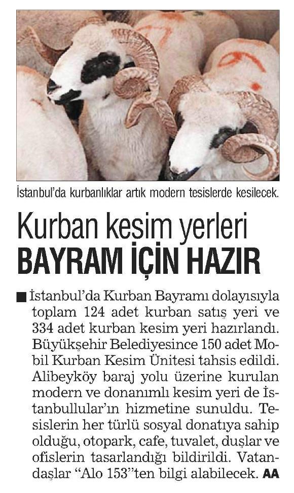 Kurban Kesim Yerleri Bayram İçin Hazır | Sağlık Hizmetleri